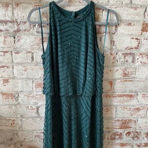 Hunter Green beaded gown